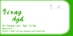 virag agh business card